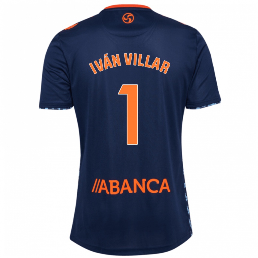 Mujer Fútbol Camiseta Iván Villar #1 Azul Marino 2ª Equipación 2024/25 Perú