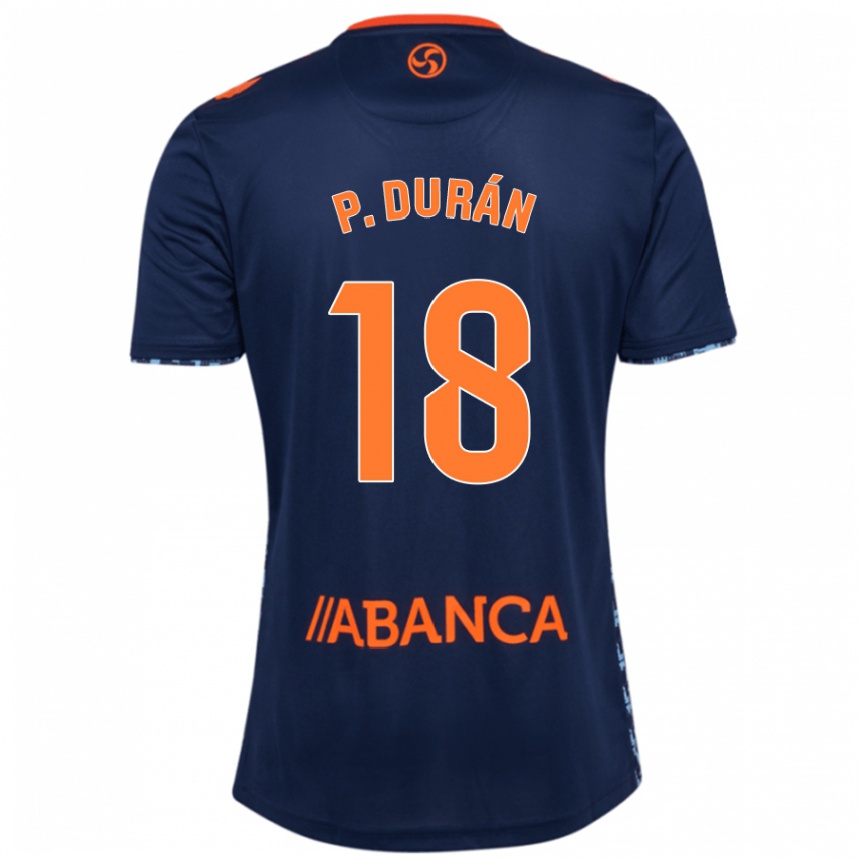 Mujer Fútbol Camiseta Pablo Durán #18 Azul Marino 2ª Equipación 2024/25 Perú