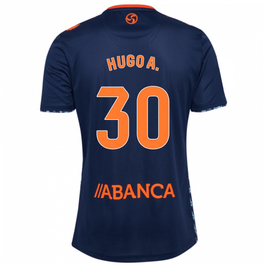 Mujer Fútbol Camiseta Hugo Álvarez #30 Azul Marino 2ª Equipación 2024/25 Perú