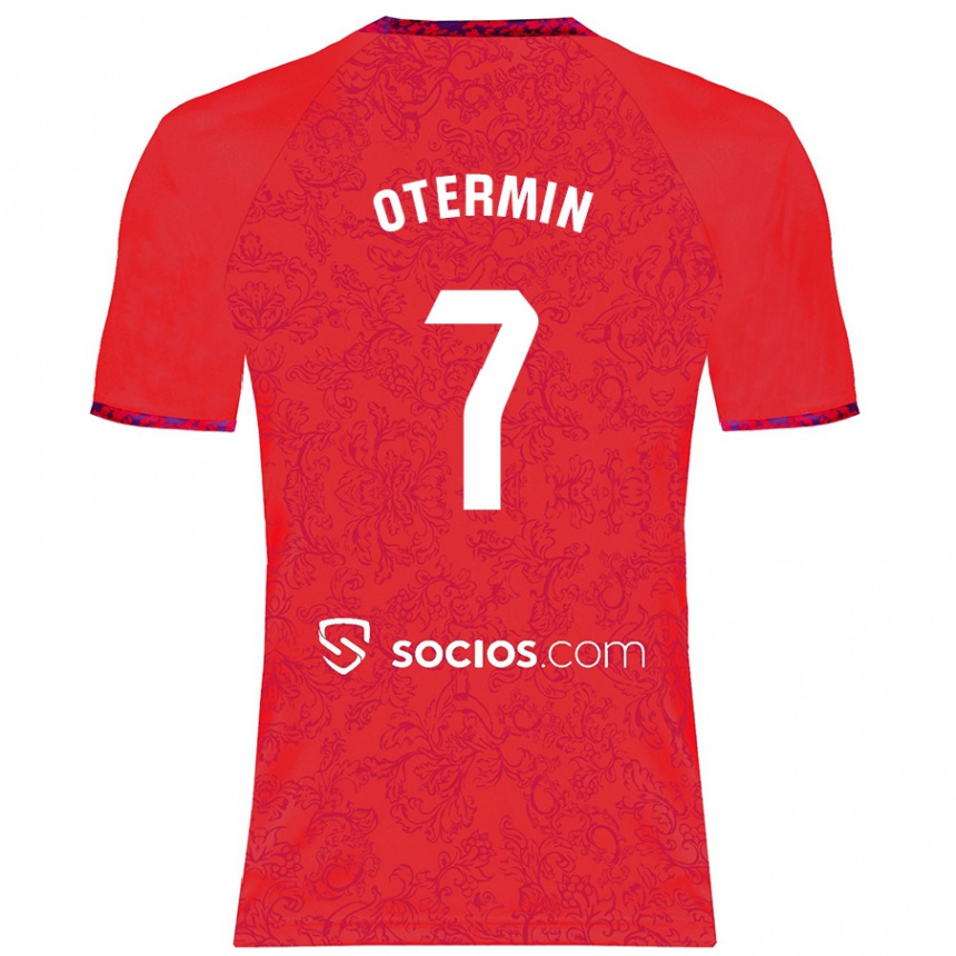 Mujer Fútbol Camiseta Rosa María Otermín Abella #7 Rojo 2ª Equipación 2024/25 Perú