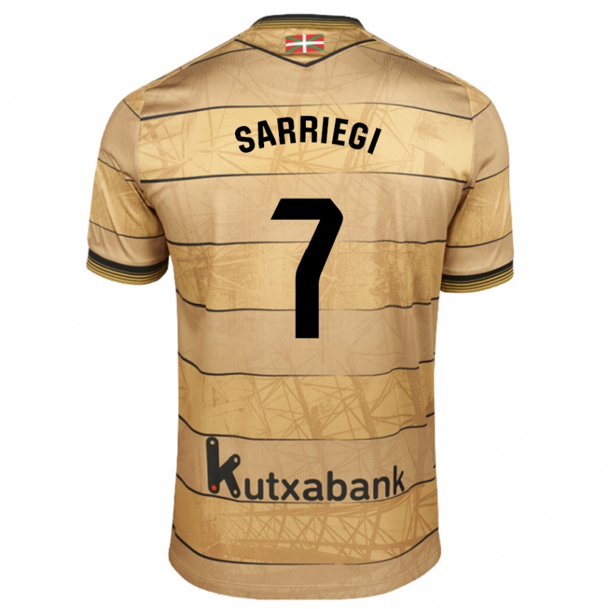 Mujer Fútbol Camiseta Amaiur Sarriegi Isasa #7 Marrón 2ª Equipación 2024/25 Perú