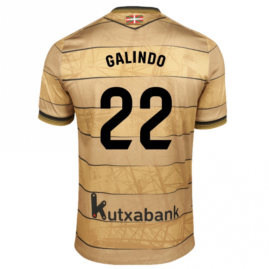 Mujer Fútbol Camiseta Iker Galindo #22 Marrón 2ª Equipación 2024/25 Perú