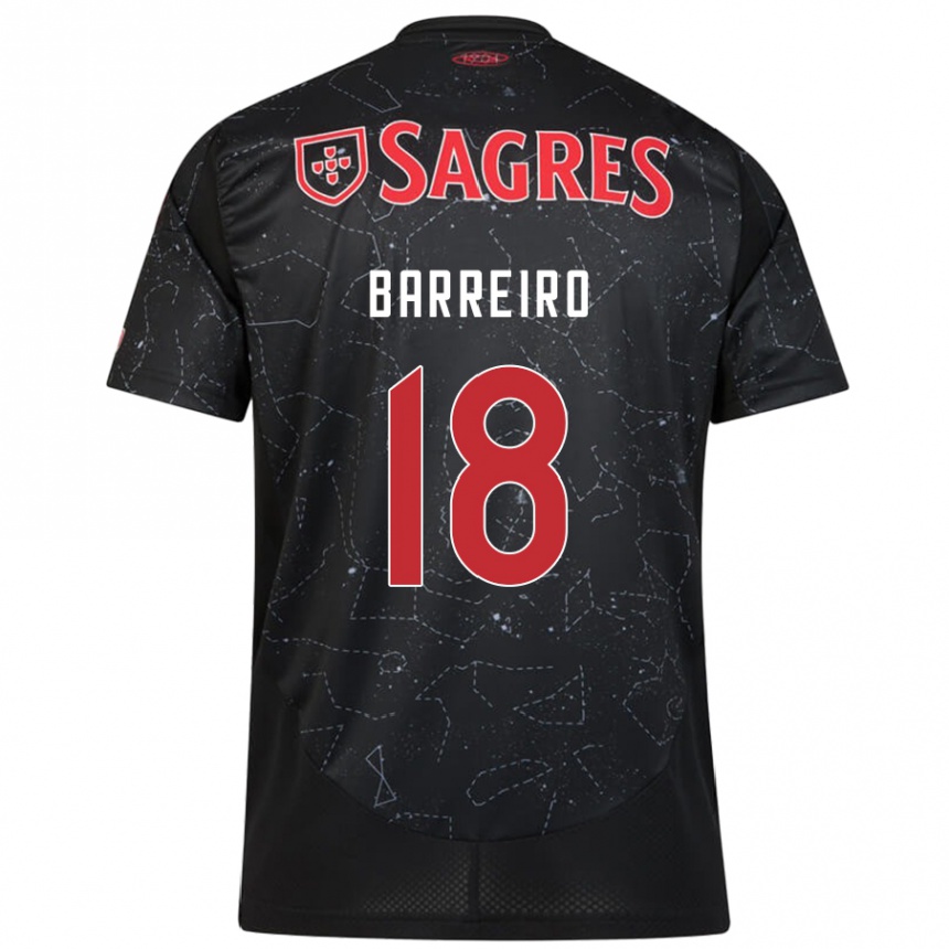 Mujer Fútbol Camiseta Leandro Barreiro #18 Negro Rojo 2ª Equipación 2024/25 Perú