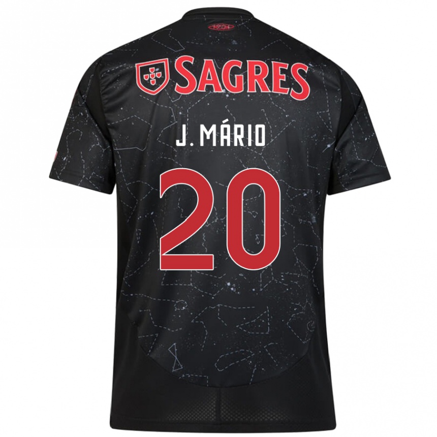 Mujer Fútbol Camiseta João Mário #20 Negro Rojo 2ª Equipación 2024/25 Perú