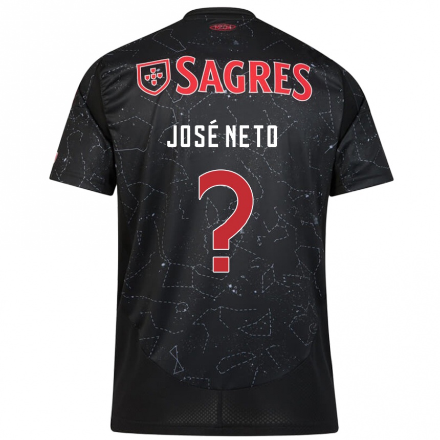 Mujer Fútbol Camiseta José Neto #0 Negro Rojo 2ª Equipación 2024/25 Perú