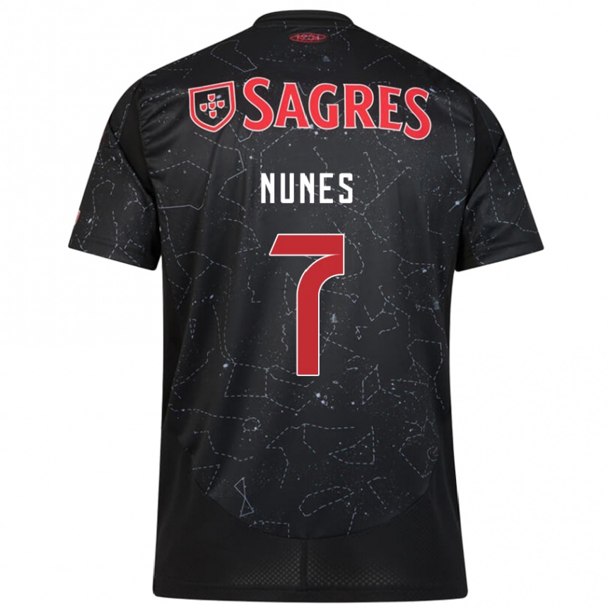 Mujer Fútbol Camiseta Bernardo Nunes #7 Negro Rojo 2ª Equipación 2024/25 Perú