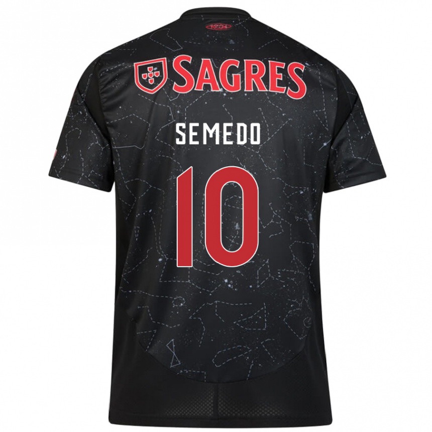 Mujer Fútbol Camiseta Andreson Semedo #10 Negro Rojo 2ª Equipación 2024/25 Perú