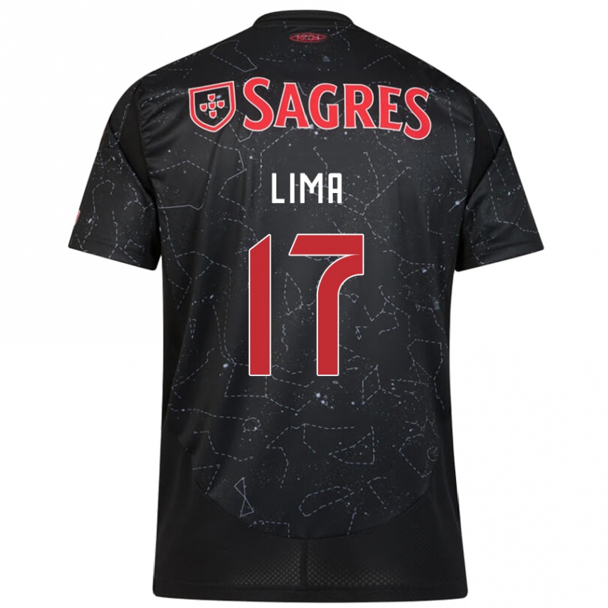 Mujer Fútbol Camiseta Ivan Lima #17 Negro Rojo 2ª Equipación 2024/25 Perú