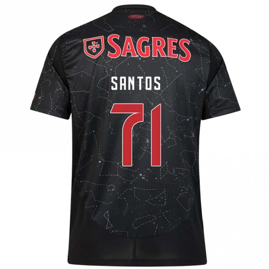 Mujer Fútbol Camiseta Leandro Santos #71 Negro Rojo 2ª Equipación 2024/25 Perú