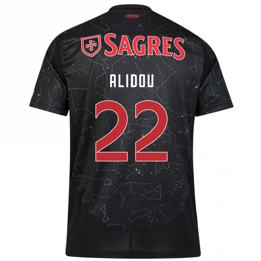 Mujer Fútbol Camiseta Marie-Yasmine Alidou #22 Negro Rojo 2ª Equipación 2024/25 Perú