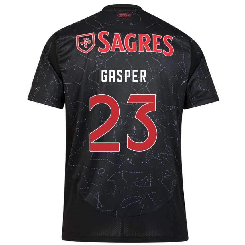 Mujer Fútbol Camiseta Anna Gasper #23 Negro Rojo 2ª Equipación 2024/25 Perú