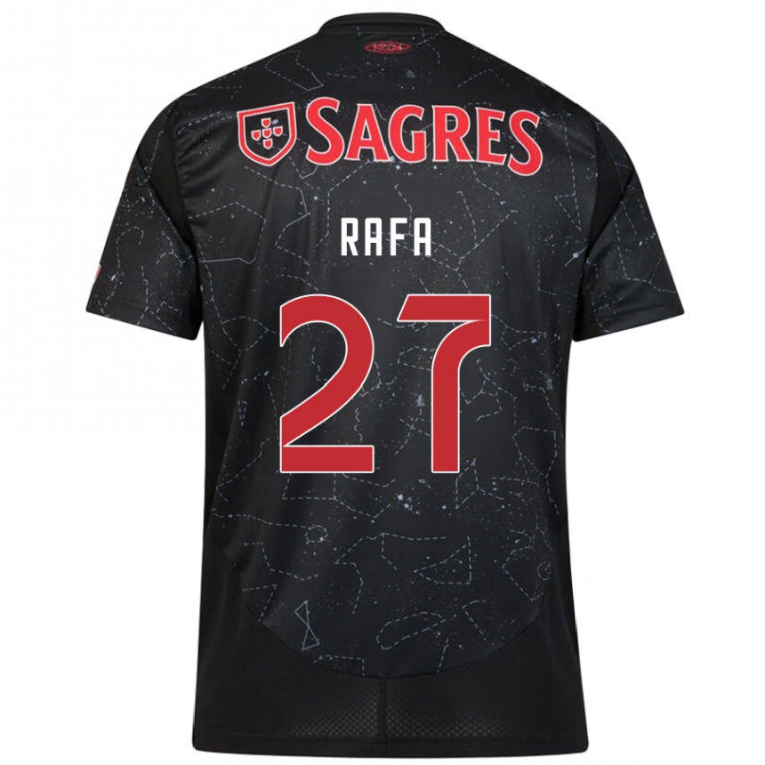 Mujer Fútbol Camiseta Rafa #27 Negro Rojo 2ª Equipación 2024/25 Perú