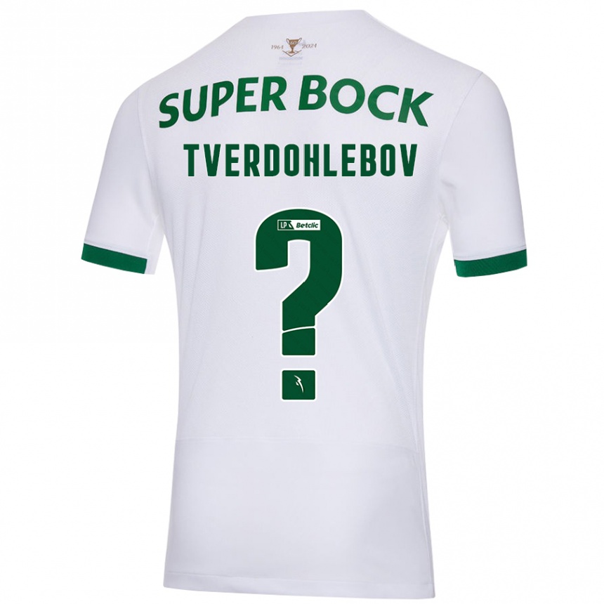 Mujer Fútbol Camiseta Alex Tverdohlebov #0 Blanco Verde 2ª Equipación 2024/25 Perú