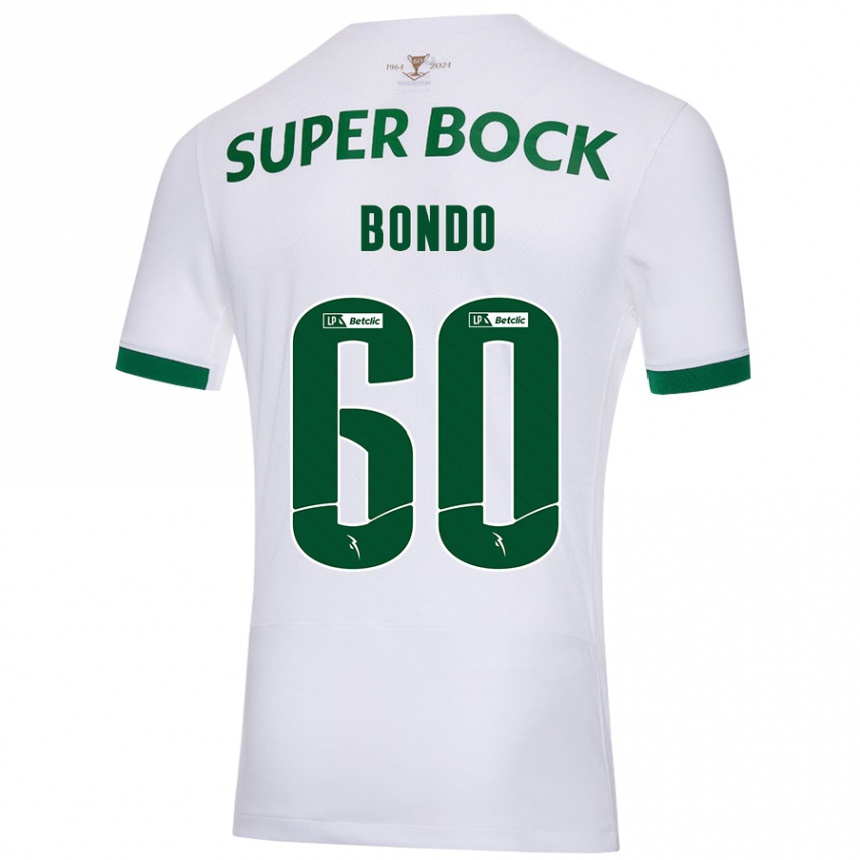 Mujer Fútbol Camiseta Pedro Bondo #60 Blanco Verde 2ª Equipación 2024/25 Perú