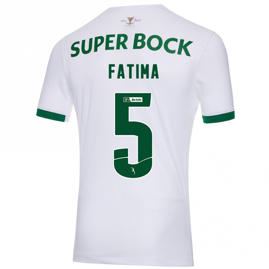 Mujer Fútbol Camiseta Francisca Fatima Aquino Dutra #5 Blanco Verde 2ª Equipación 2024/25 Perú