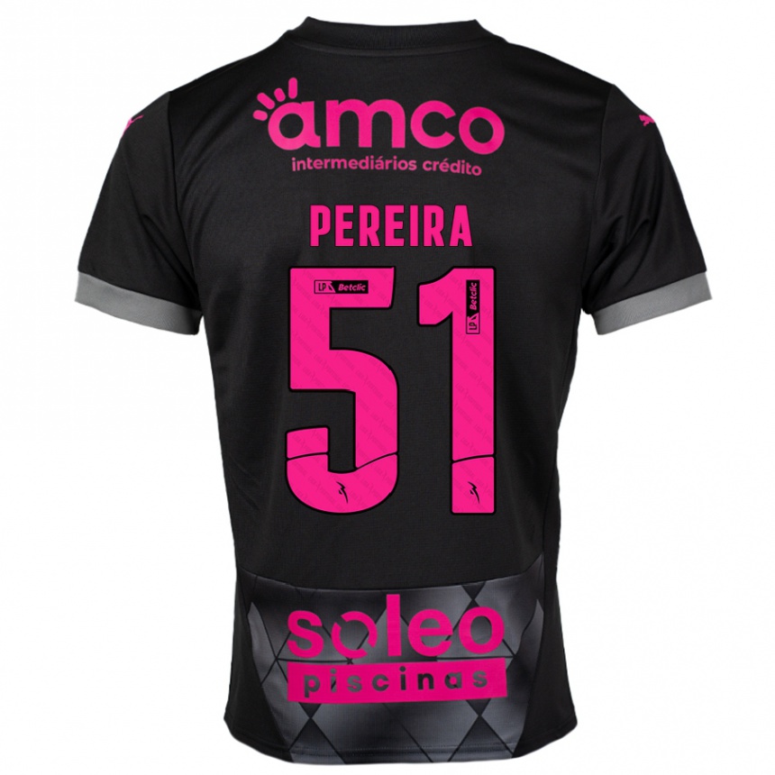 Mujer Fútbol Camiseta Evy Pereira #51 Negro Rosa 2ª Equipación 2024/25 Perú