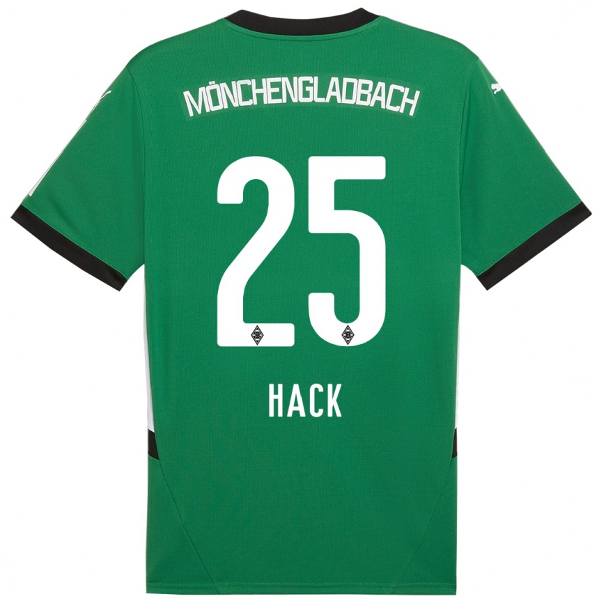 Mujer Fútbol Camiseta Robin Hack #25 Verde Blanco 2ª Equipación 2024/25 Perú