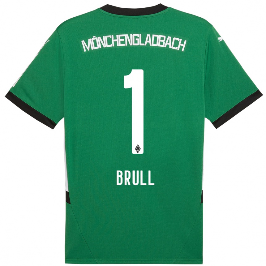 Mujer Fútbol Camiseta Maximilian Brüll #1 Verde Blanco 2ª Equipación 2024/25 Perú