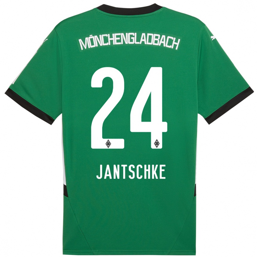 Mujer Fútbol Camiseta Tony Jantschke #24 Verde Blanco 2ª Equipación 2024/25 Perú