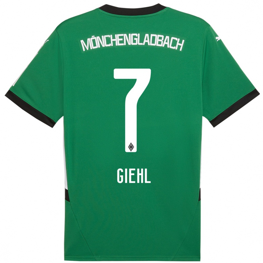 Mujer Fútbol Camiseta Madita Giehl #7 Verde Blanco 2ª Equipación 2024/25 Perú