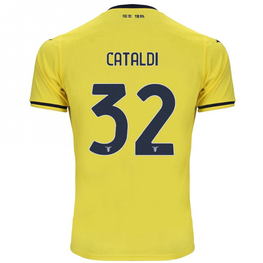 Mujer Fútbol Camiseta Danilo Cataldi #32 Amarillo 2ª Equipación 2024/25 Perú