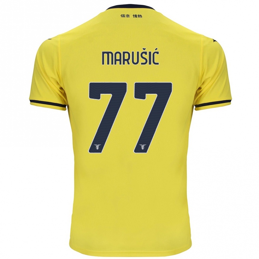 Mujer Fútbol Camiseta Adam Marusic #77 Amarillo 2ª Equipación 2024/25 Perú