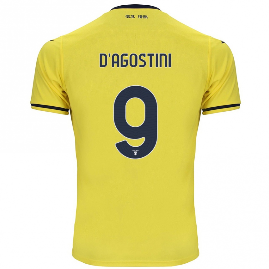 Mujer Fútbol Camiseta Lorenzo D'agostini #9 Amarillo 2ª Equipación 2024/25 Perú