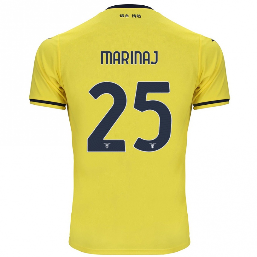 Mujer Fútbol Camiseta Kledi Marinaj #25 Amarillo 2ª Equipación 2024/25 Perú