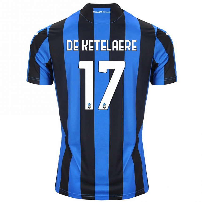 Niño Fútbol Camiseta Charles De Ketelaere #17 Azul Negro 1ª Equipación 2024/25 Perú