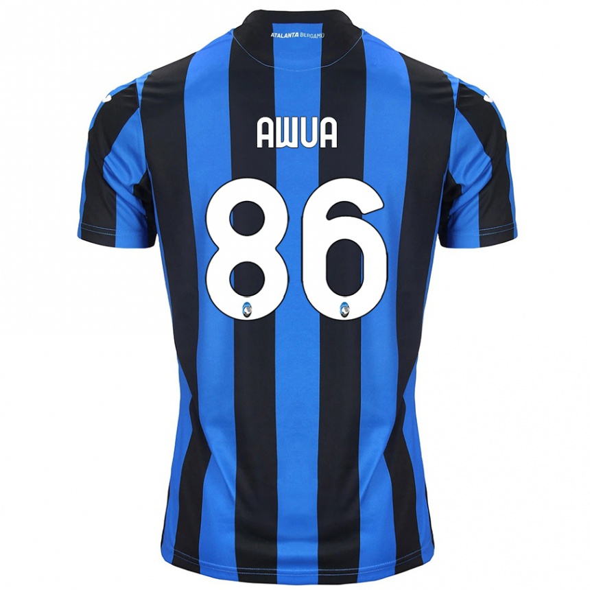 Niño Fútbol Camiseta Theophilus Awua #86 Azul Negro 1ª Equipación 2024/25 Perú