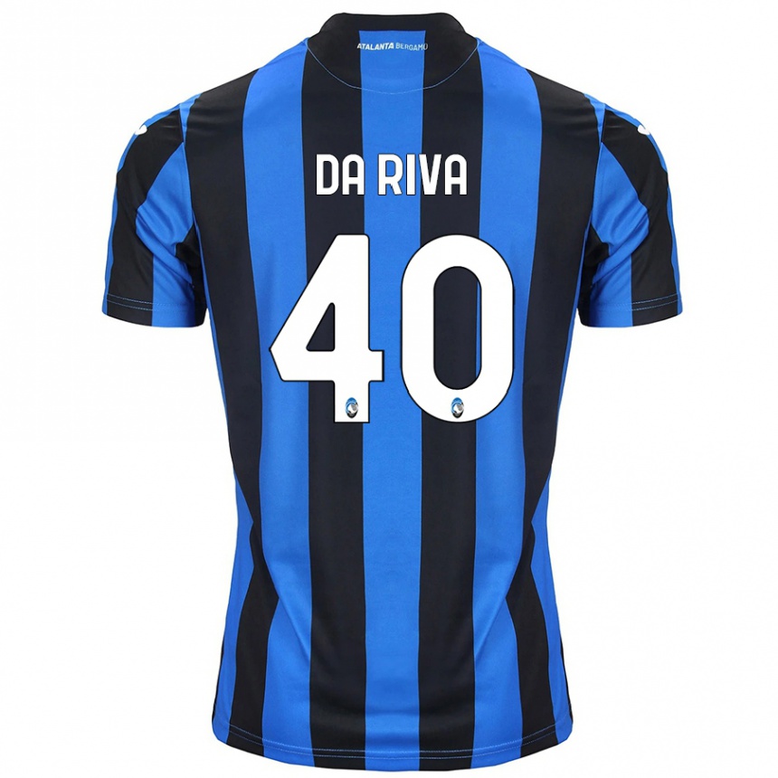 Niño Fútbol Camiseta Jacopo Da Riva #40 Azul Negro 1ª Equipación 2024/25 Perú