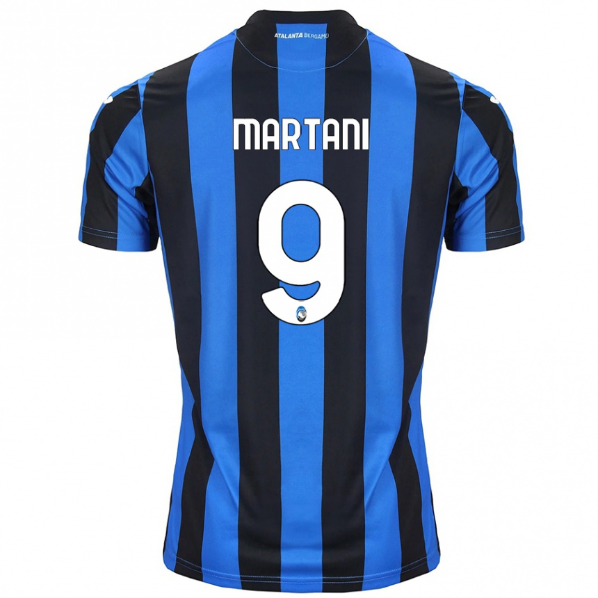 Niño Fútbol Camiseta Alice Martani #9 Azul Negro 1ª Equipación 2024/25 Perú