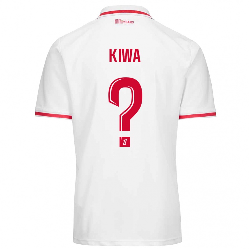 Niño Fútbol Camiseta Bradel Kiwa #0 Blanco Rojo 1ª Equipación 2024/25 Perú