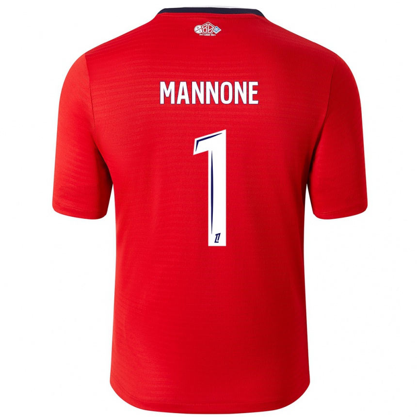 Niño Fútbol Camiseta Vito Mannone #1 Rojo Blanco 1ª Equipación 2024/25 Perú