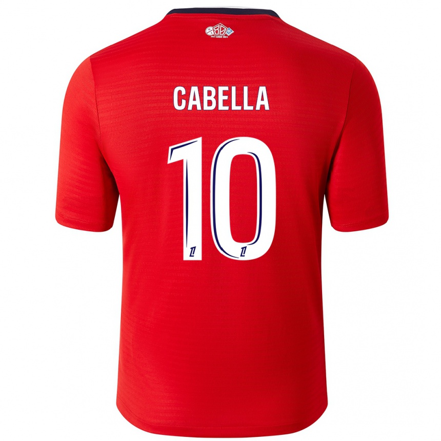 Niño Fútbol Camiseta Rémy Cabella #10 Rojo Blanco 1ª Equipación 2024/25 Perú