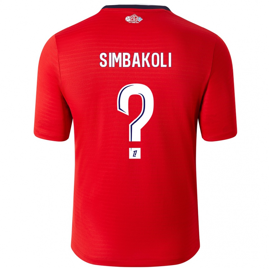 Niño Fútbol Camiseta Mamadou Simbakoli #0 Rojo Blanco 1ª Equipación 2024/25 Perú