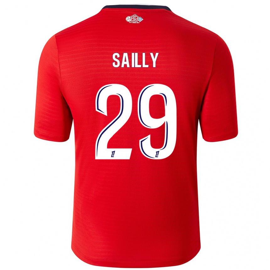 Niño Fútbol Camiseta Charlotte Sailly #29 Rojo Blanco 1ª Equipación 2024/25 Perú