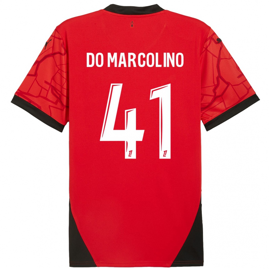 Niño Fútbol Camiseta Alan Do Marcolino #41 Rojo Negro 1ª Equipación 2024/25 Perú