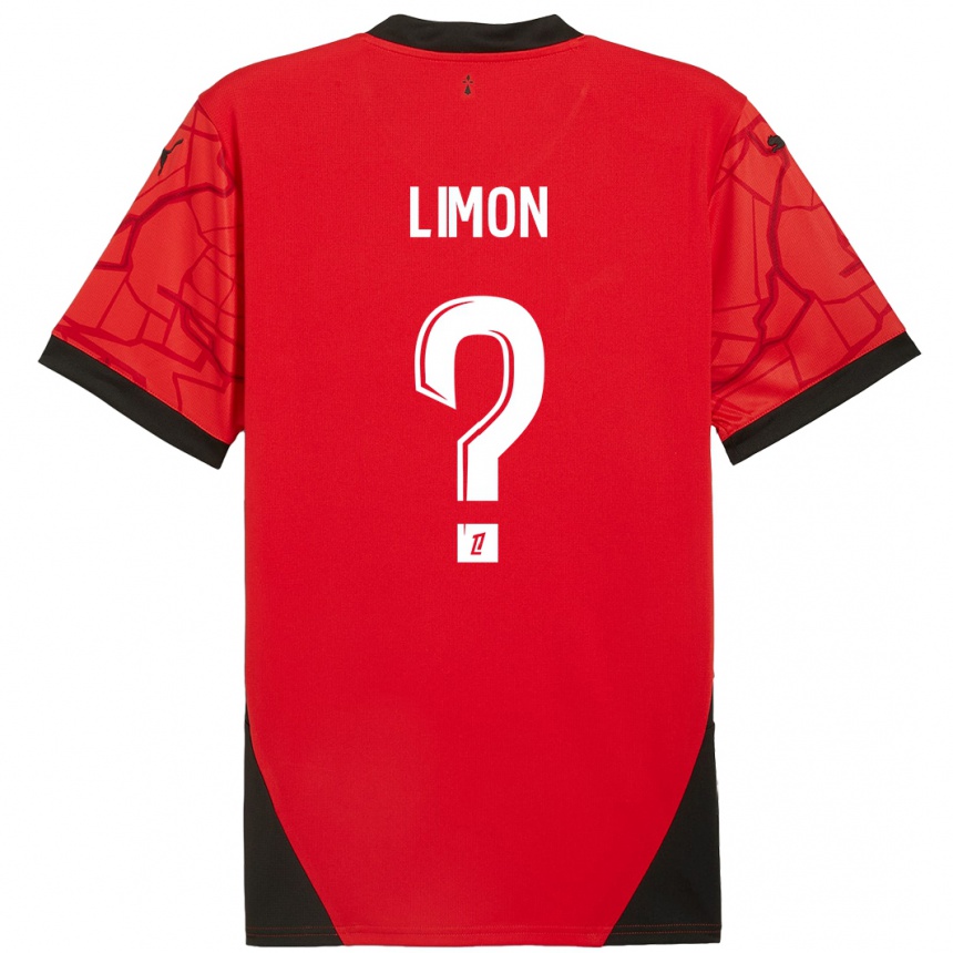 Niño Fútbol Camiseta Paolo Limon #0 Rojo Negro 1ª Equipación 2024/25 Perú