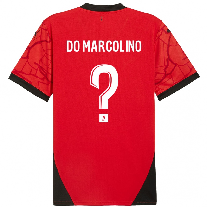 Niño Fútbol Camiseta Arsène Do Marcolino #0 Rojo Negro 1ª Equipación 2024/25 Perú