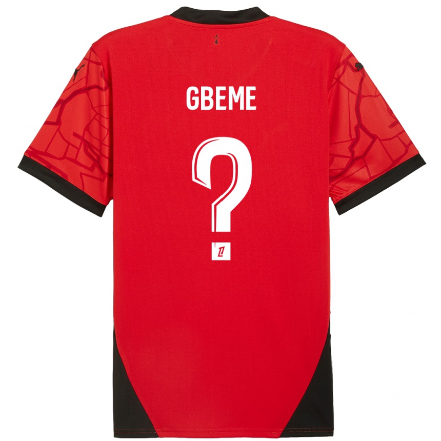 Niño Fútbol Camiseta Mervin Gbeme #0 Rojo Negro 1ª Equipación 2024/25 Perú