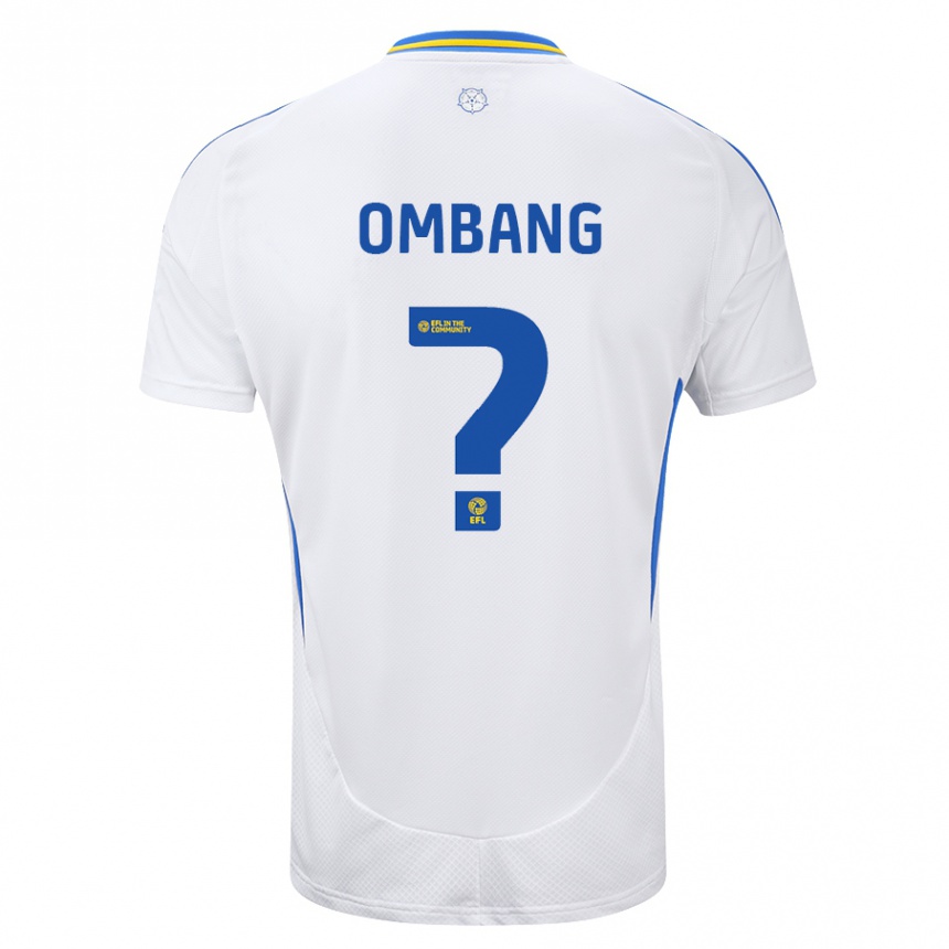 Niño Fútbol Camiseta Darryl Ombang #0 Blanco Azul 1ª Equipación 2024/25 Perú