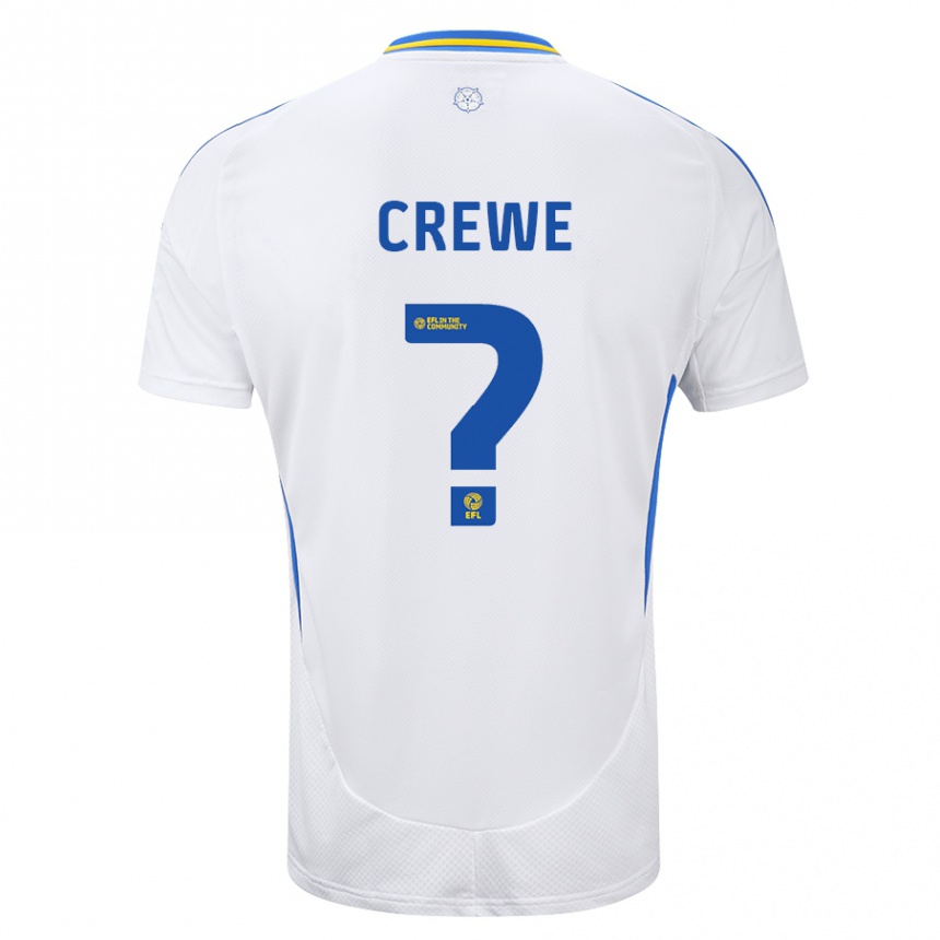 Niño Fútbol Camiseta Charlie Crewe #0 Blanco Azul 1ª Equipación 2024/25 Perú