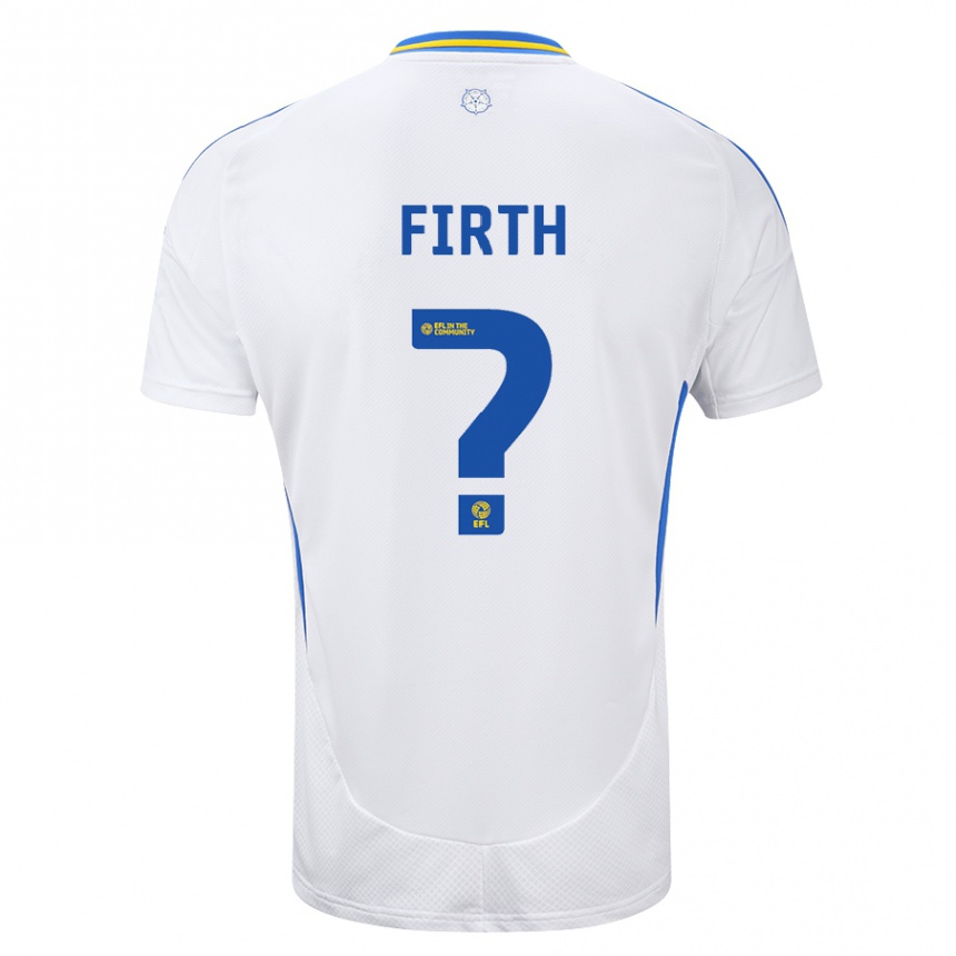 Niño Fútbol Camiseta Will Firth #0 Blanco Azul 1ª Equipación 2024/25 Perú