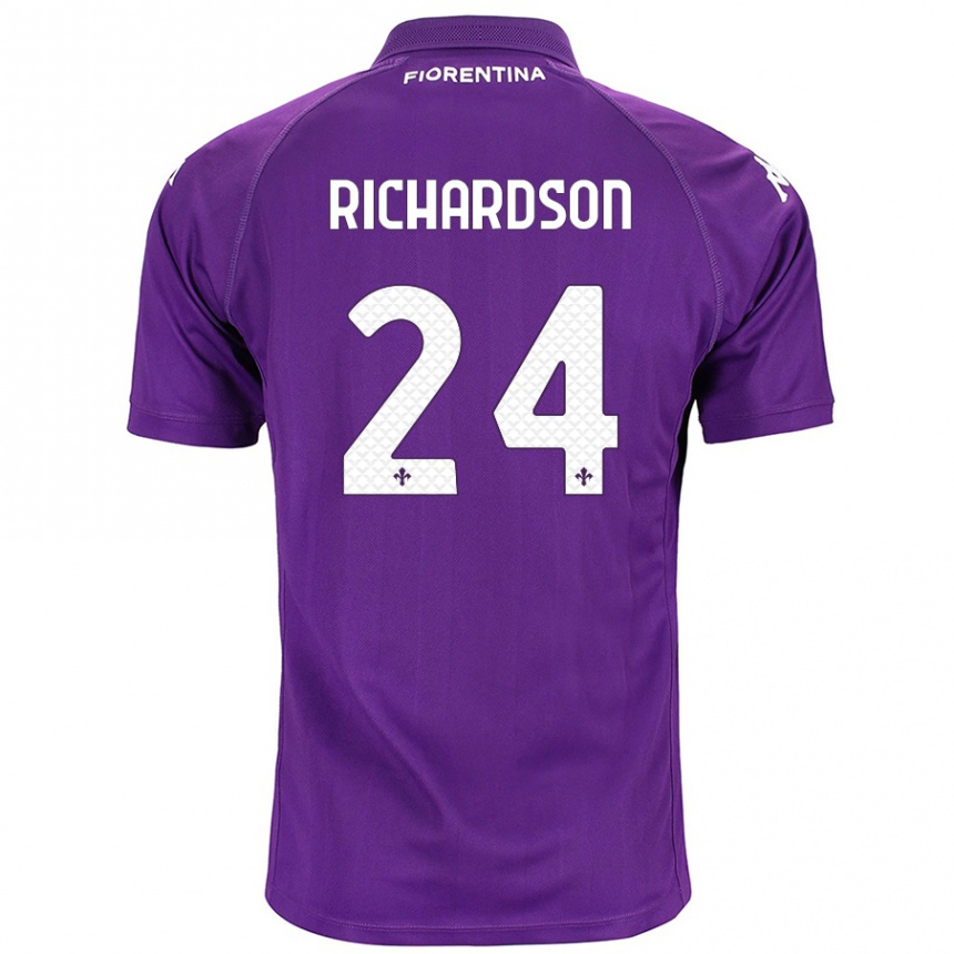 Niño Fútbol Camiseta Amir Richardson #24 Morado 1ª Equipación 2024/25 Perú