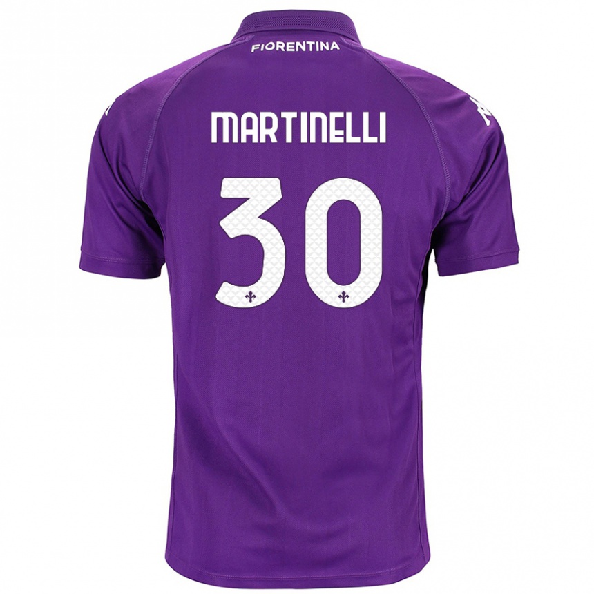 Niño Fútbol Camiseta Tommaso Martinelli #30 Morado 1ª Equipación 2024/25 Perú