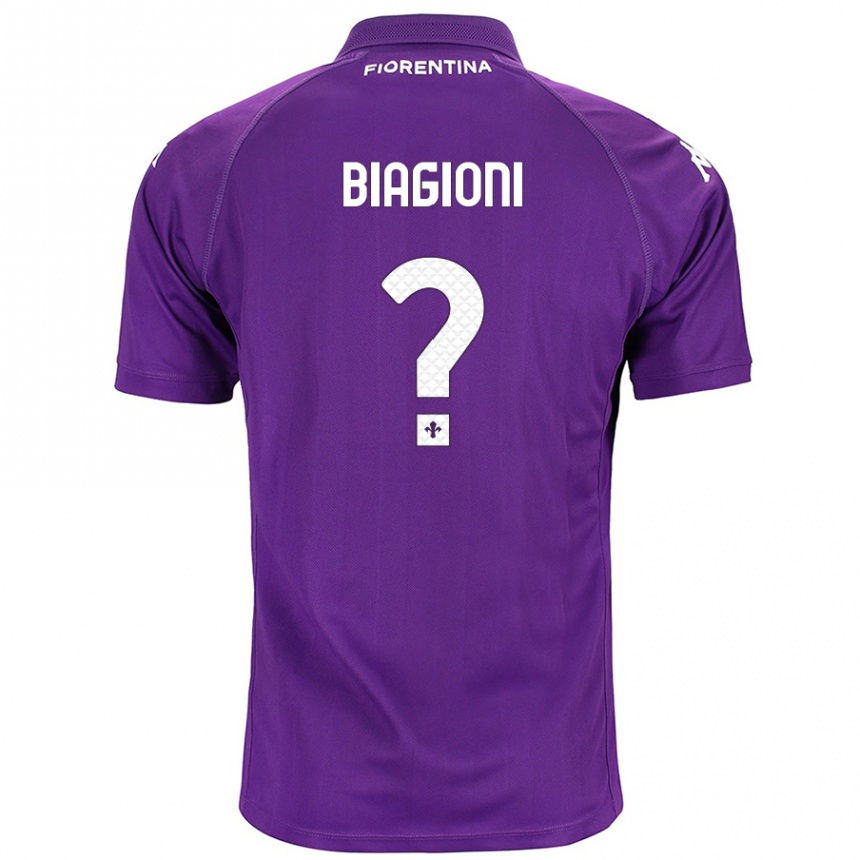 Niño Fútbol Camiseta Lorenzo Biagioni #0 Morado 1ª Equipación 2024/25 Perú