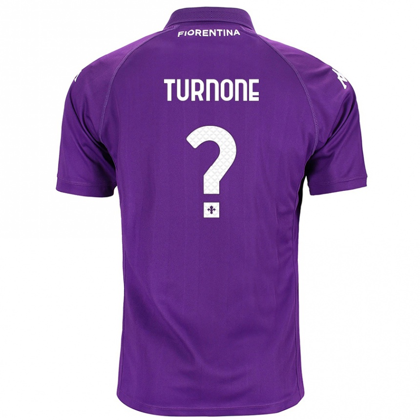 Niño Fútbol Camiseta Niccolò Turnone #0 Morado 1ª Equipación 2024/25 Perú