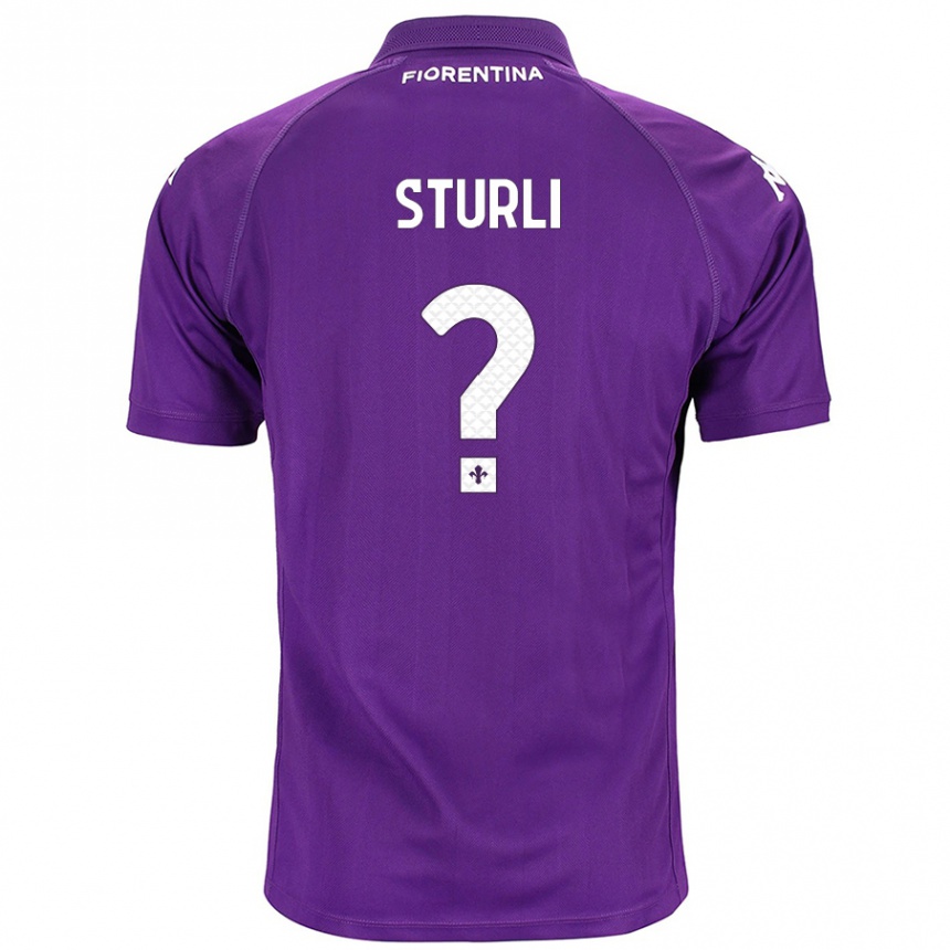 Niño Fútbol Camiseta Edoardo Sturli #0 Morado 1ª Equipación 2024/25 Perú