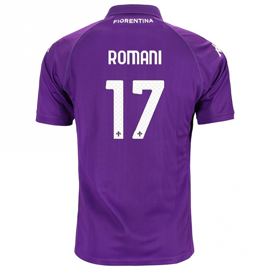 Niño Fútbol Camiseta Lorenzo Romani #17 Morado 1ª Equipación 2024/25 Perú